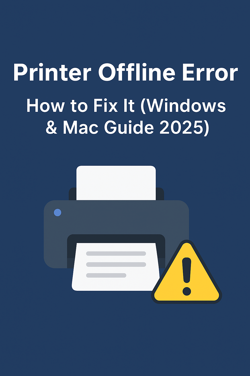 Printer Offline Error Fix (Windows & Mac 2025 Guide)