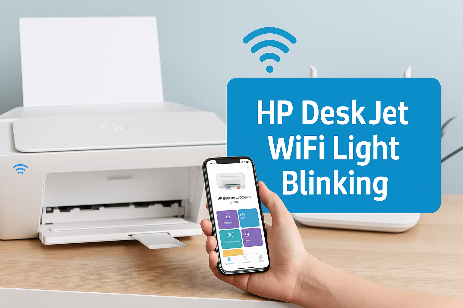 HP DeskJet WiFi Light Blinking – Causes & Easy Fixes (Step-by-Step Guide)